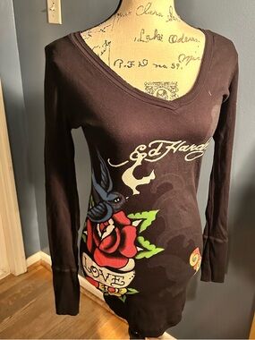 Ed hardy tattoo long sleeve shirt